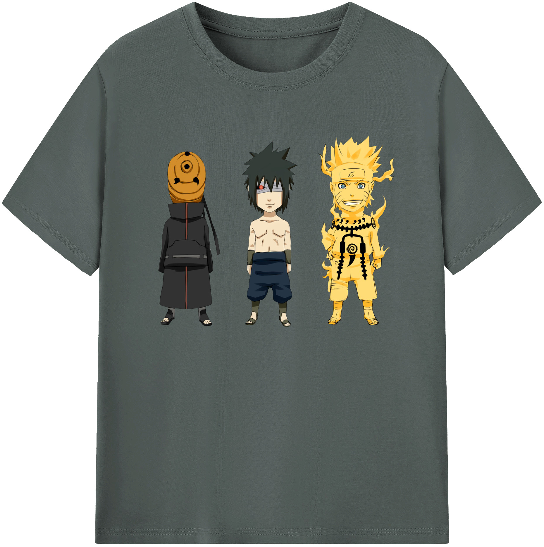 （画像用） NARUTO -ナルト- うちは サスケ Uchiha Sasuke 綿100％ メンズ半袖Tシャツ｜肌触りやわらか＆通気性